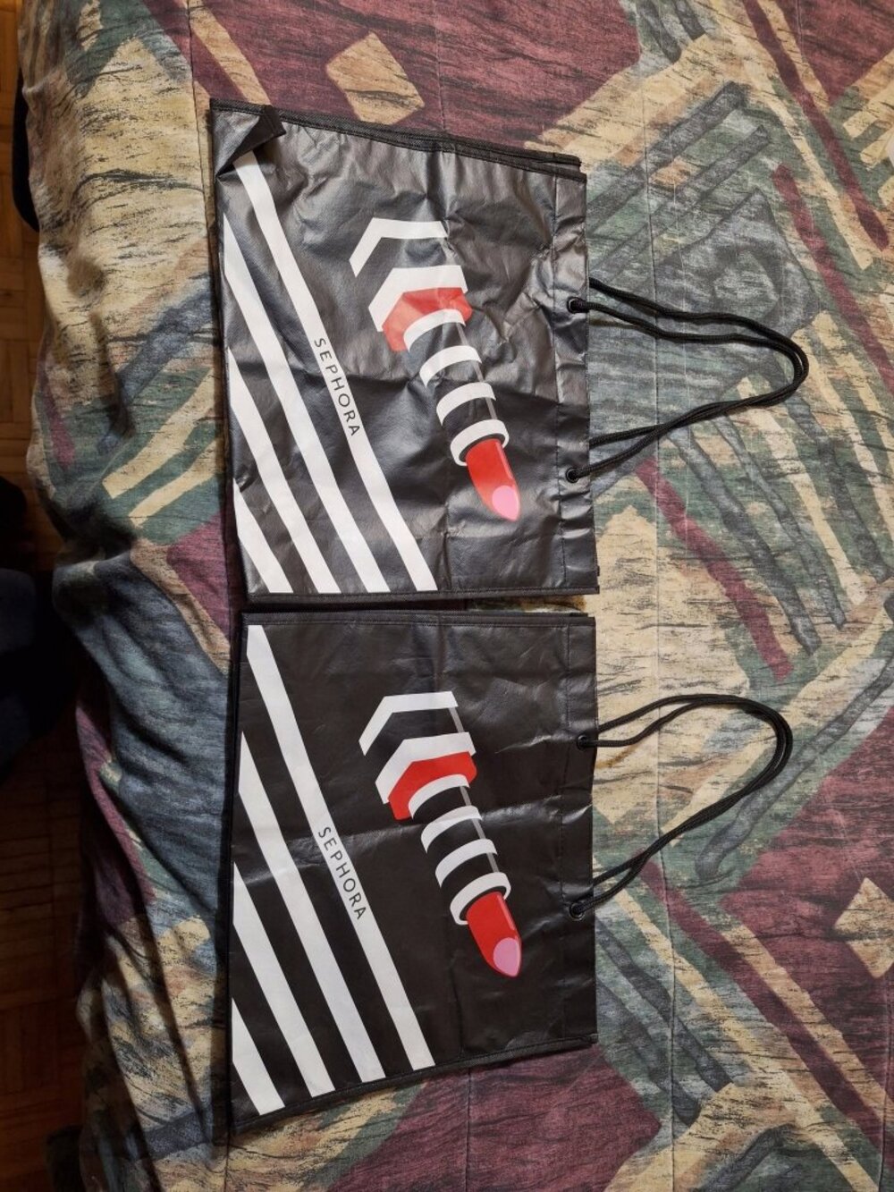 Sephora Reusable Shopping Bags Set of 2 – Black & White